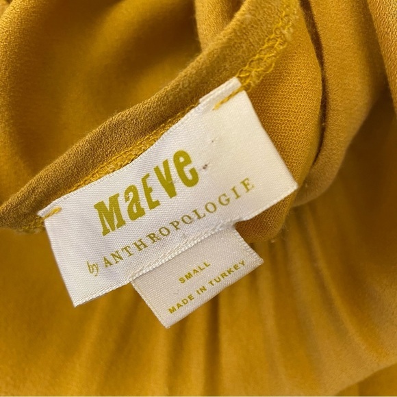 ⭐️ 2 for $25 • Anthropologie || Maeve Goldie High Neck Tiered Tunic Gold S - Picture 6 of 7